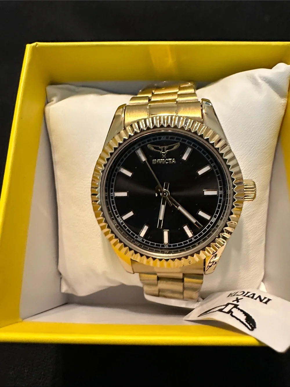 Invicta Gold and Black Men's Bracelet Watch